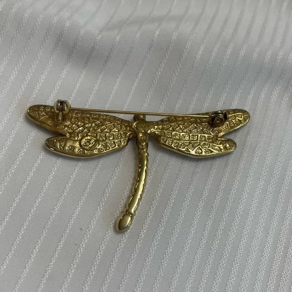 SJ ST. JOHN Dragonfly Brooch